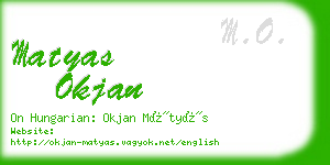 matyas okjan business card